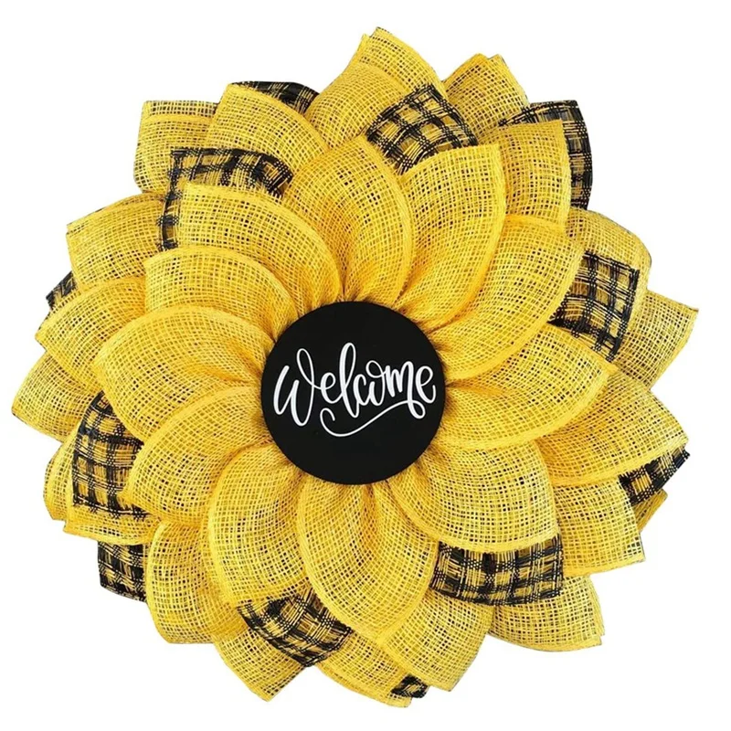 Sunflower Wreath Welcome Sign Front Door Decor, Garland Hanging Ornaments for Farmhouse Wedding Party Decorations
Sunflower Wreath Welcome Sign Front Door Decor, Garland Hanging Ornaments for Farmhouse Wedding Party Decorations