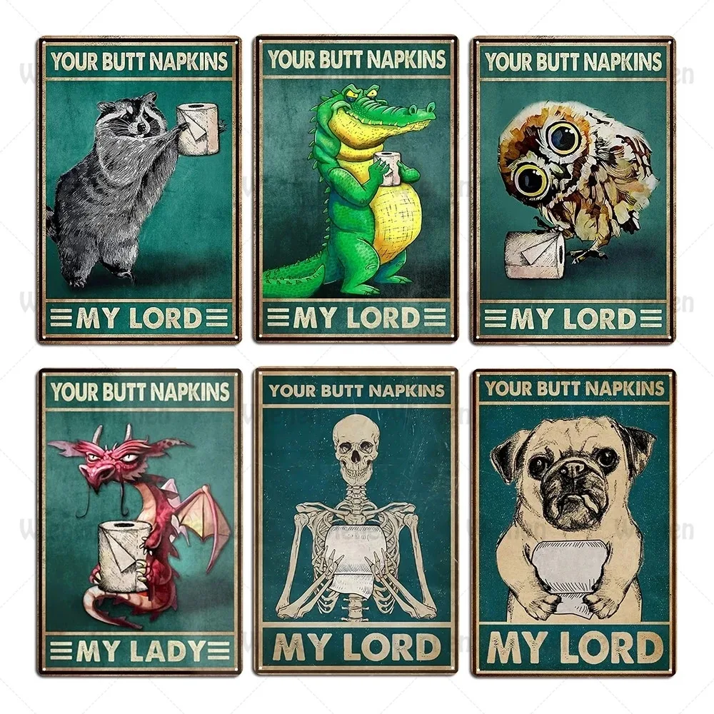 Funny Text Your Butt Napkins Metal Tin Sign Cute Animal Poster Vintage Metal Wall Signs Decor Cartoon Art Poster Print Painting
Funny Text Your Butt Napkins Metal Tin Sign Cute Animal Poster Vintage Metal Wall Signs Decor Cartoon Art Poster Print Painting