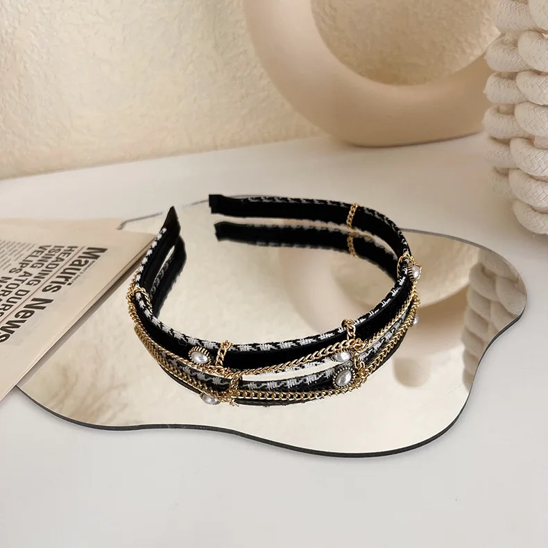France Style Lattice Cloth Chain Decorated Pearl Hairbands Headbands For Women Hair Accessories Wholesale
France Style Lattice Cloth Chain Decorated Pearl Hairbands Headbands For Women Hair Accessories Wholesale