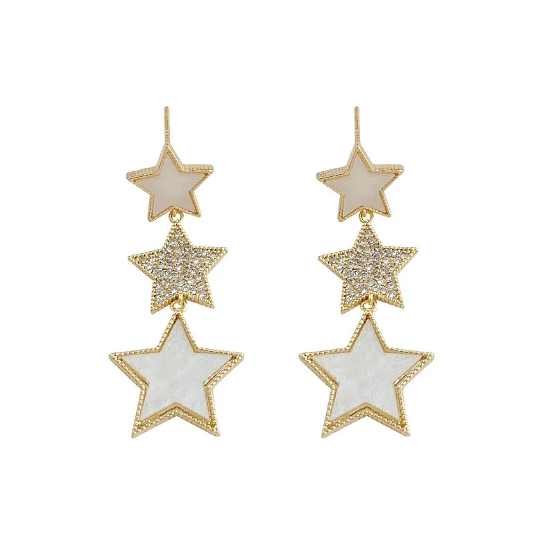 TIMRONLY Elegant Bling Bling Rhinestones Five-pointed Star Dangle Earrings for Women Girls Long Tassel Earring Romantic Jewelry
TIMRONLY Elegant Bling Bling Rhinestones Five-pointed Star Dangle Earrings for Women Girls Long Tassel Earring Romantic Jewelry