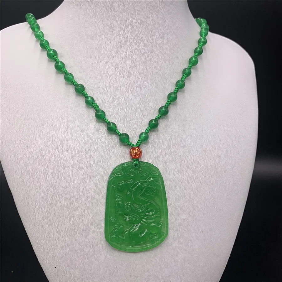 Chinese Green Jadeite Dragon Jade Pendant Necklace Charm Jewellery Fashion Lucky Amulet Gifts for Women Men Sweater Chain
Chinese Green Jadeite Dragon Jade Pendant Necklace Charm Jewellery Fashion Lucky Amulet Gifts for Women Men Sweater Chain