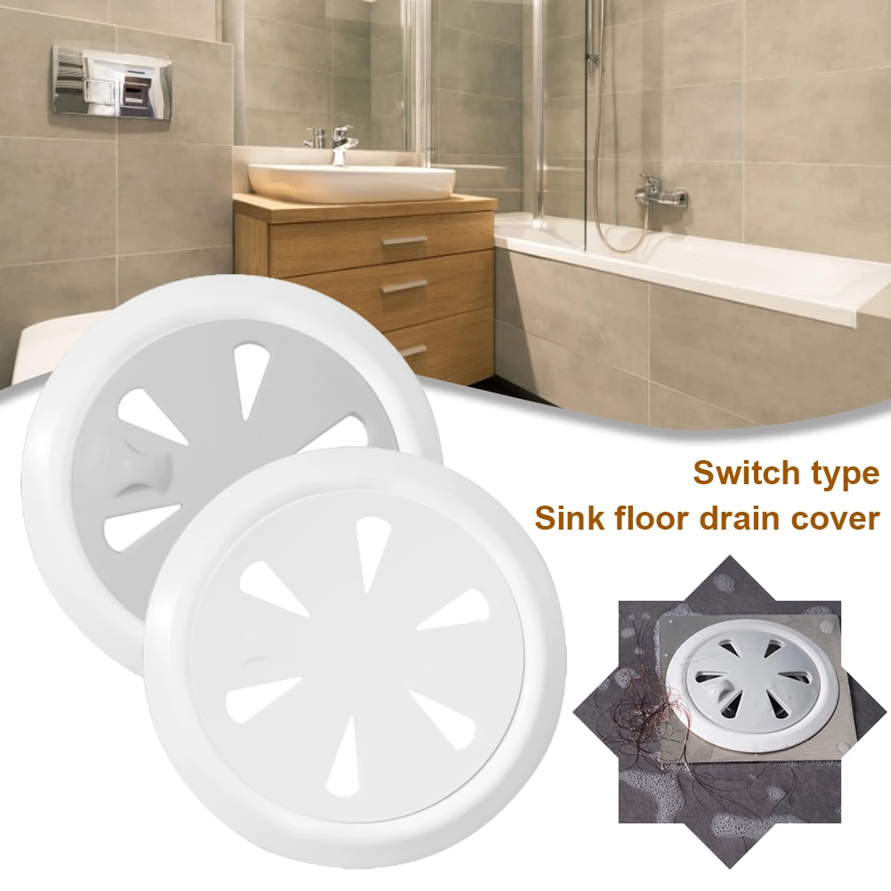 Floor Drain Cover Plastic Hair Catcher Floor Drain Strainer with Switch Odor Proof for Floor Drain Kitchen Bathroom Sink Supply
Floor Drain Cover Plastic Hair Catcher Floor Drain Strainer with Switch Odor Proof for Floor Drain Kitchen Bathroom Sink Supply