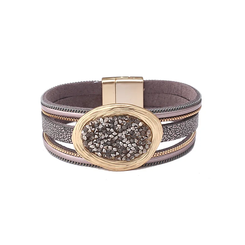 Модные многослойные кожаные браслеты для женщин, богемный Широкий Шарм-браслет с кристаллами, браслеты-манжеты, подарки на вечеринку, ювели...
Модные многослойные кожаные браслеты для женщин, богемный Широкий Шарм-браслет с кристаллами, браслеты-манжеты, подарки на вечеринку, ювели...
