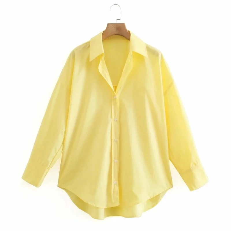 Summer Women Turndown Collar Yellow Loose Blouse Female Long Sleeve Shirt Casual Lady Tops Blusas S8868
Summer Women Turndown Collar Yellow Loose Blouse Female Long Sleeve Shirt Casual Lady Tops Blusas S8868