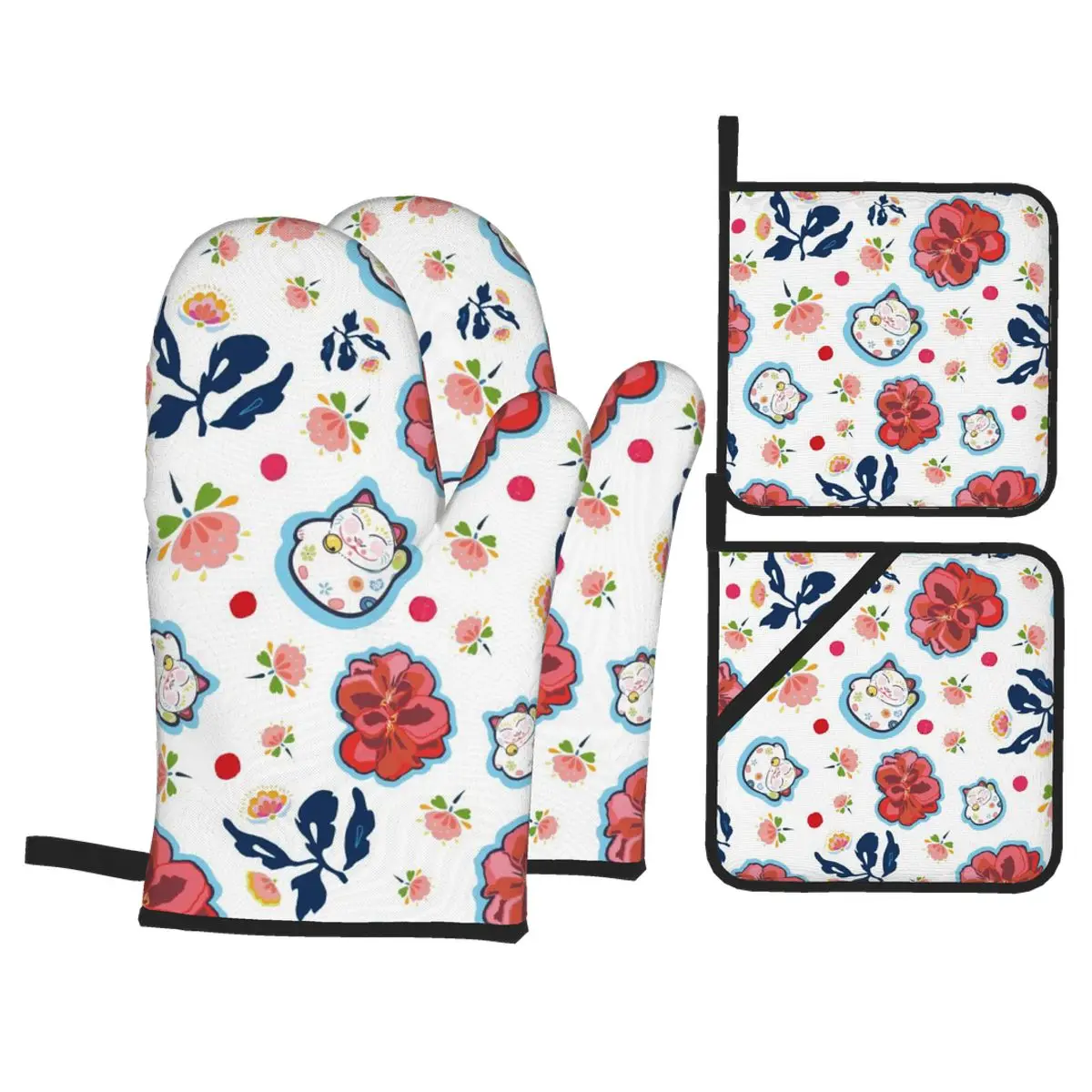 4 шт. микроволновая печь перчатки рукавицы манэки-нэко \ Кот народное искусство Герань цветы перчатки ЛОТОК блюдо держатель для миски для вы... 
4 шт. микроволновая печь перчатки рукавицы манэки-нэко \ Кот народное искусство Герань цветы перчатки ЛОТОК блюдо держатель для миски для вы...