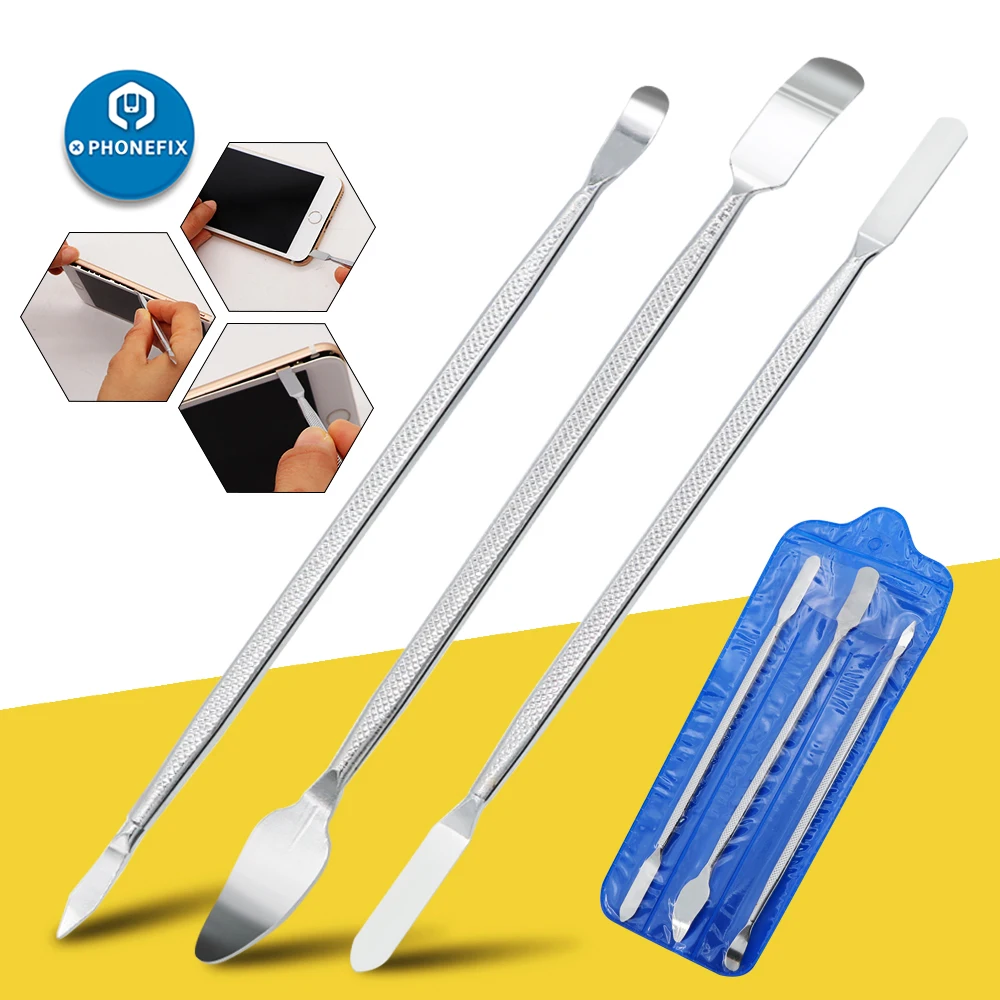 

3pcs Metal Spudger Scraper Phone Opening Tool Hardness Pry Tools for iPhone Repair Disassembly Rods Tablet Computer Hand Tools