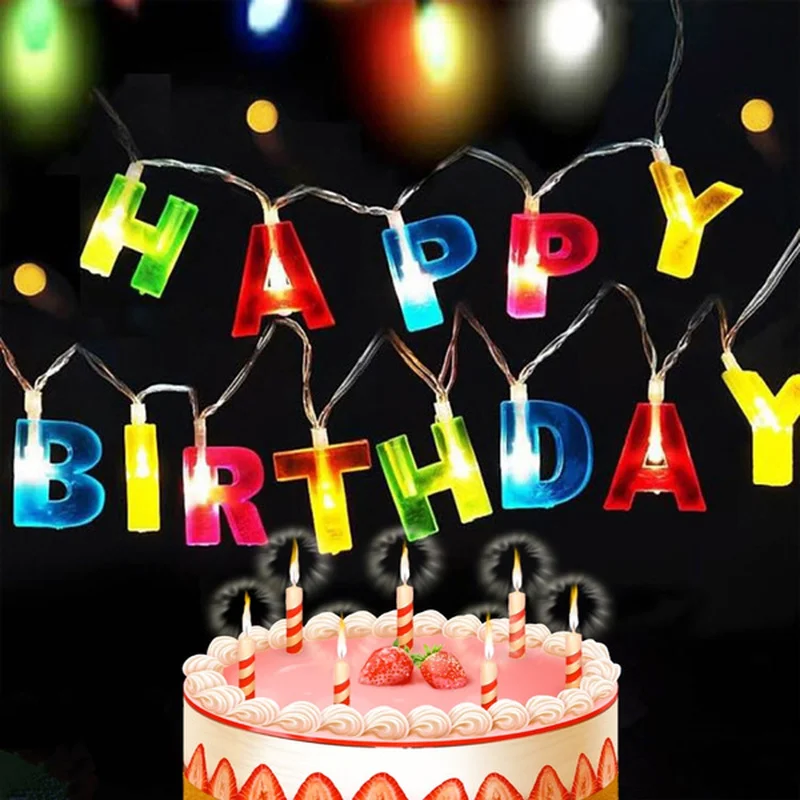 Letter LED String Lights Baby Birthday Party Ornaments Multi-color Letter Lights Holiday Lanterns Battery-powered Holiday Lights
Letter LED String Lights Baby Birthday Party Ornaments Multi-color Letter Lights Holiday Lanterns Battery-powered Holiday Lights