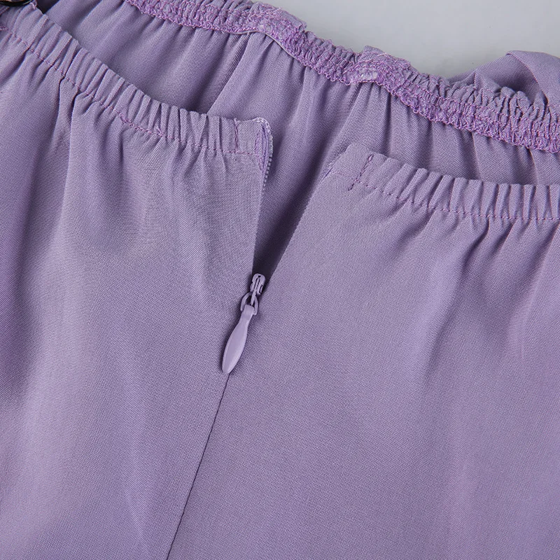High Waist Dress Korean A Line Purple Bandage Slip Backless Dress Frill Kawaii Y2K Aesthetic Mini Dresses Women 2021
High Waist Dress Korean A Line Purple Bandage Slip Backless Dress Frill Kawaii Y2K Aesthetic Mini Dresses Women 2021