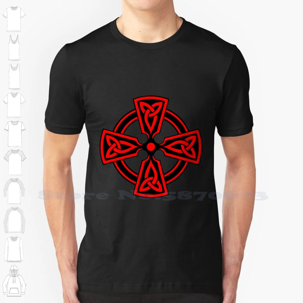 Забавная летняя футболка с крестом для мужчин и женщин крутая красная