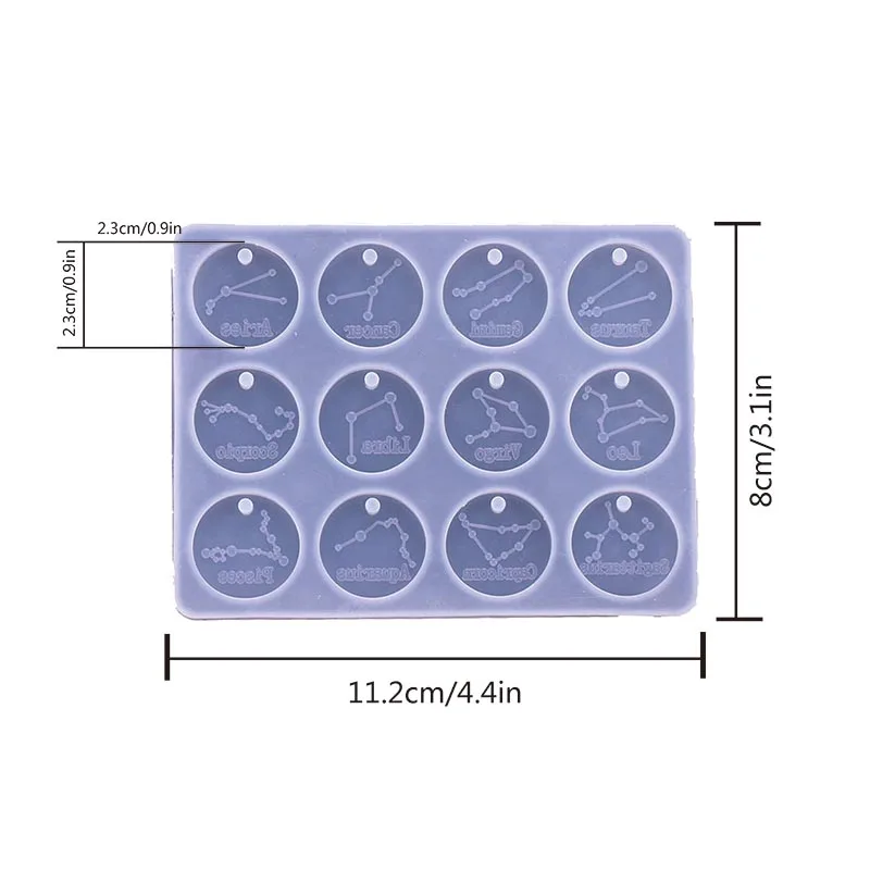 Molde de resina epoxi de cristal de 12 Constelaciones, molde de silicona de fundición colgante artesanal, hecho a mano, moldes d
Molde de resina epoxi de cristal de 12 Constelaciones, molde de silicona de fundición colgante artesanal, hecho a mano, moldes d