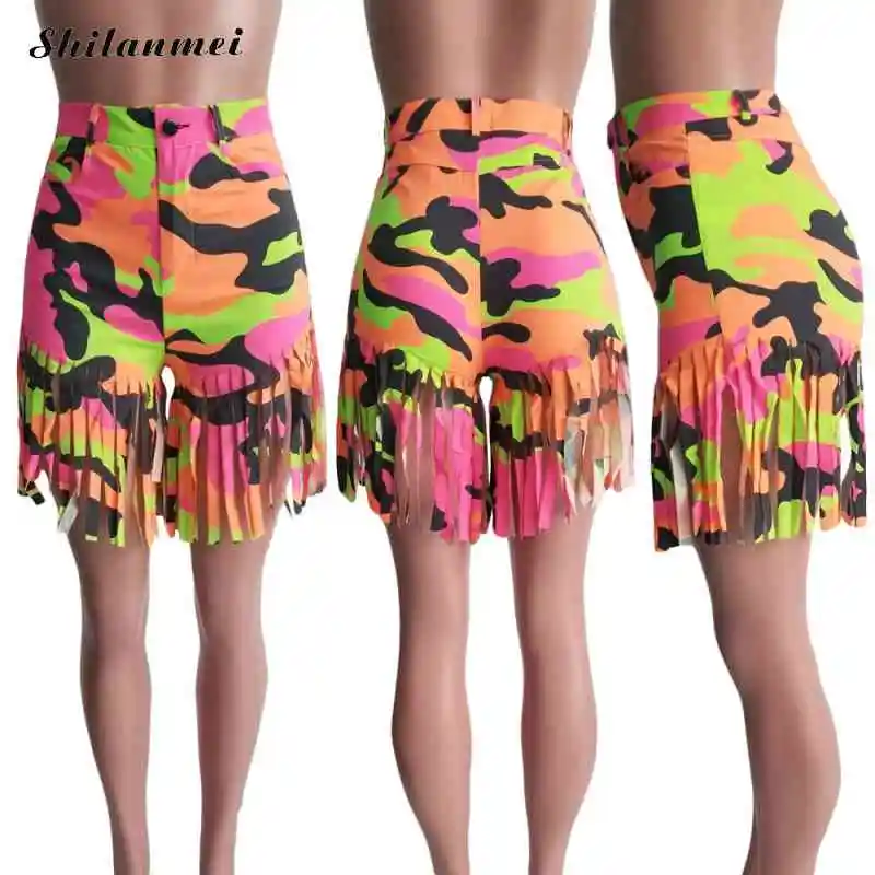 Camo Plus Size Tassel Denim Shorts Women Elastic High Waist Club Short Jeans Summer Streetwear Neon Casual Biker Shorts S-3XL
Camo Plus Size Tassel Denim Shorts Women Elastic High Waist Club Short Jeans Summer Streetwear Neon Casual Biker Shorts S-3XL