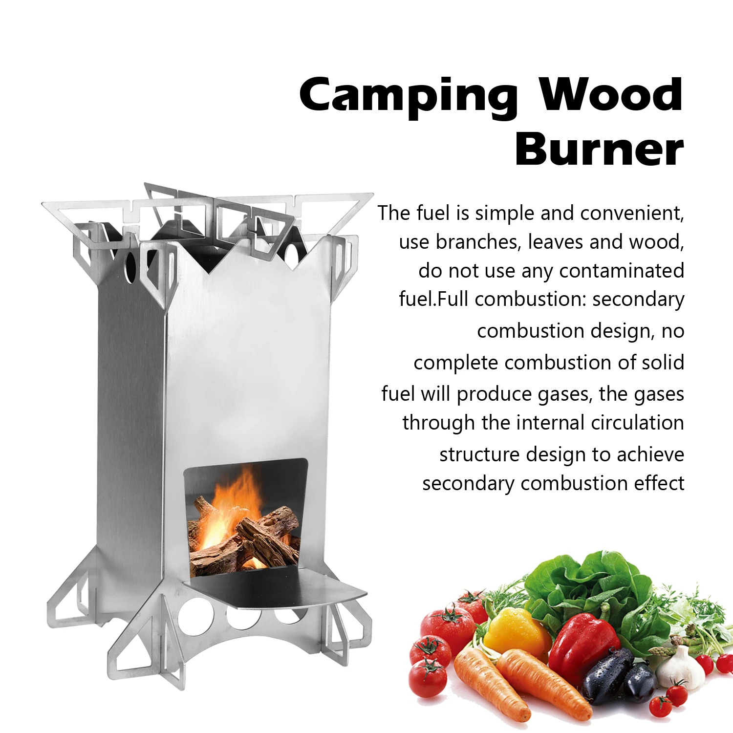 Foldable Camping Wood Stove Rocket Stove Stainless Steel Portable Outdoor Cooking Burner Wood Stove Heater Camping Equipment
Foldable Camping Wood Stove Rocket Stove Stainless Steel Portable Outdoor Cooking Burner Wood Stove Heater Camping Equipment