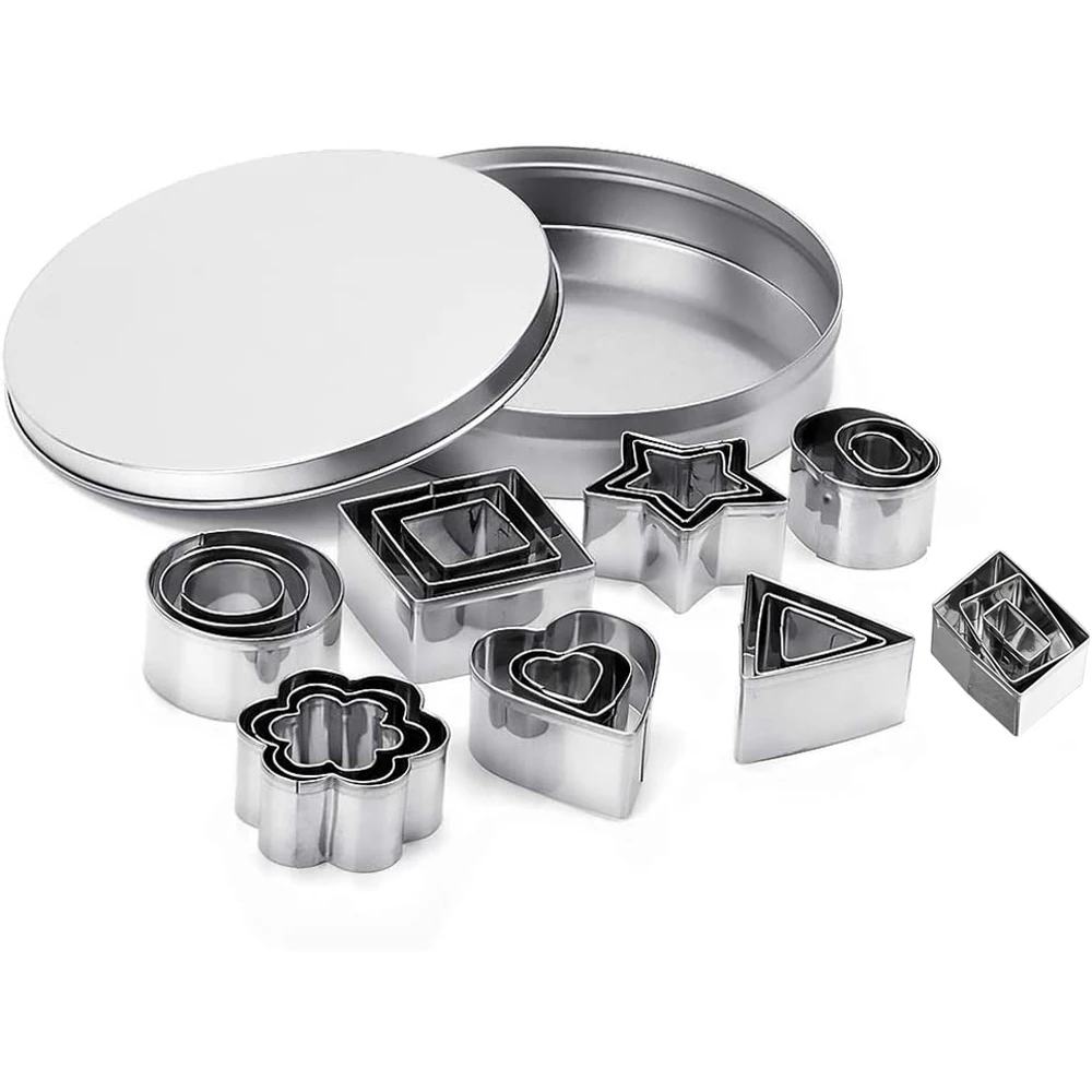 Cookie Cutter Set Geometric Shapes Cutters Metal Fondant Cutters Including Hexagon Square Circle Oval Octagon Diamond Molds
Cookie Cutter Set Geometric Shapes Cutters Metal Fondant Cutters Including Hexagon Square Circle Oval Octagon Diamond Molds