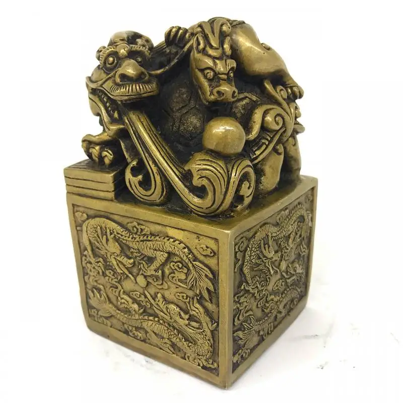 China Dynasty Bronze Inlay Gem Dragon Tortoise Turtle imperial Seal Stamp Signet 1.78 KG
China Dynasty Bronze Inlay Gem Dragon Tortoise Turtle imperial Seal Stamp Signet 1.78 KG