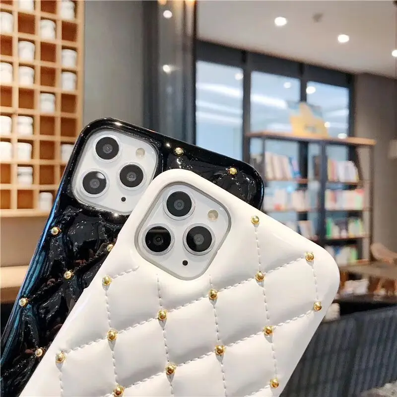 European and American Graceful Mobile Phone Shell Plaid Riveting Nail Phone Case for iPhone Xs Max Case for iPhone X Case
European and American Graceful Mobile Phone Shell Plaid Riveting Nail Phone Case for iPhone Xs Max Case for iPhone X Case