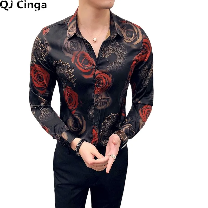 Spring Autumn New Long-sleeve Rose Shirt Men Single Breasted Long-sleeve Printed Shirts Fashion Slim Male Camisa Chemise s-3xl
Spring Autumn New Long-sleeve Rose Shirt Men Single Breasted Long-sleeve Printed Shirts Fashion Slim Male Camisa Chemise s-3xl