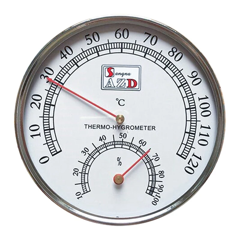 Sauna Thermometer Metal Case Steam Sauna Room Thermometer Hygrometer Bath and Sauna Indoor Outdoor 
Sauna Thermometer Metal Case Steam Sauna Room Thermometer Hygrometer Bath and Sauna Indoor Outdoor