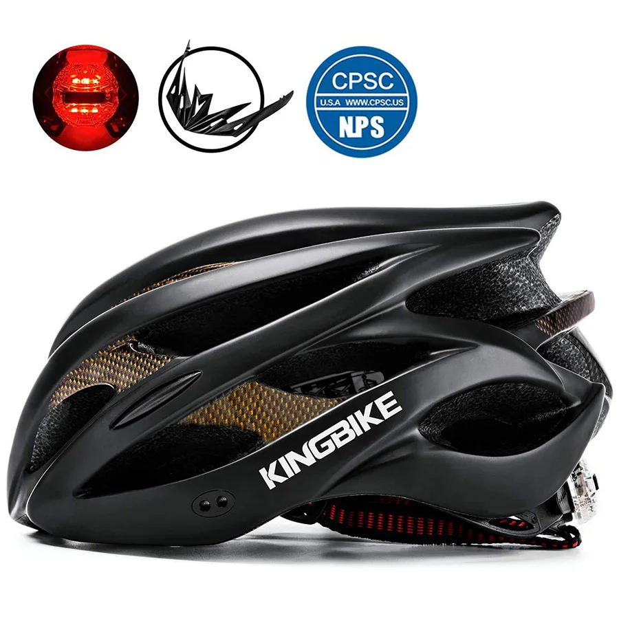 KINGBIKE Cycling Helmet Ultralight MTB Bike Helmet CPSC Bicycle Helmets With Rear Light Cycling Carbon Color Bike Bicycle Helmet
KINGBIKE Cycling Helmet Ultralight MTB Bike Helmet CPSC Bicycle Helmets With Rear Light Cycling Carbon Color Bike Bicycle Helmet
