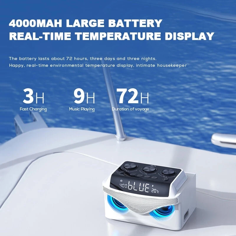 Wireless Bluetooth Speaker with LED Display Advanced Portable Subwoofer SOAI S68 Audio Music Box Support Computer TF AUX FM HIFI
Wireless Bluetooth Speaker with LED Display Advanced Portable Subwoofer SOAI S68 Audio Music Box Support Computer TF AUX FM HIFI