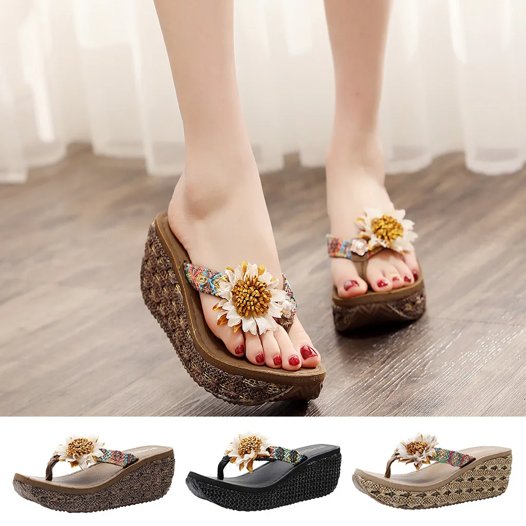 2020 Women Ladies Fashion Wedges Flower Loafer Causal Beach Slipper Shoes comfortable and soft new Round Toe
2020 Women Ladies Fashion Wedges Flower Loafer Causal Beach Slipper Shoes comfortable and soft new Round Toe