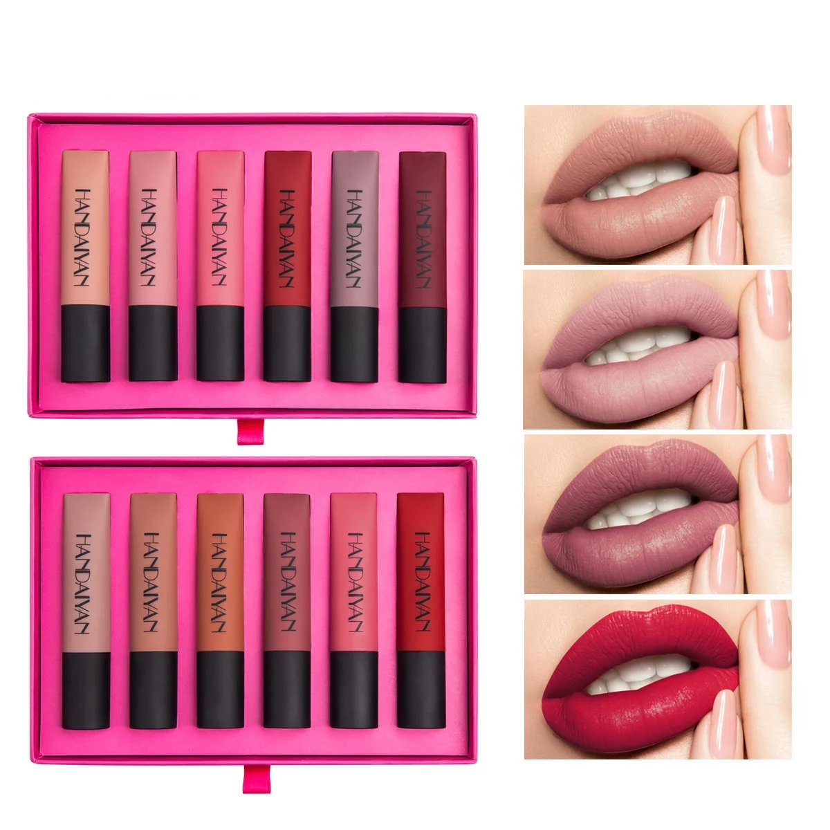 6Pcs/Set Lipstick Long Lasting Moisture Waterproof Non-stick Cup Lip Matte Velvet Lipsticks Lips Makeup Cosmetics Labiales
6Pcs/Set Lipstick Long Lasting Moisture Waterproof Non-stick Cup Lip Matte Velvet Lipsticks Lips Makeup Cosmetics Labiales