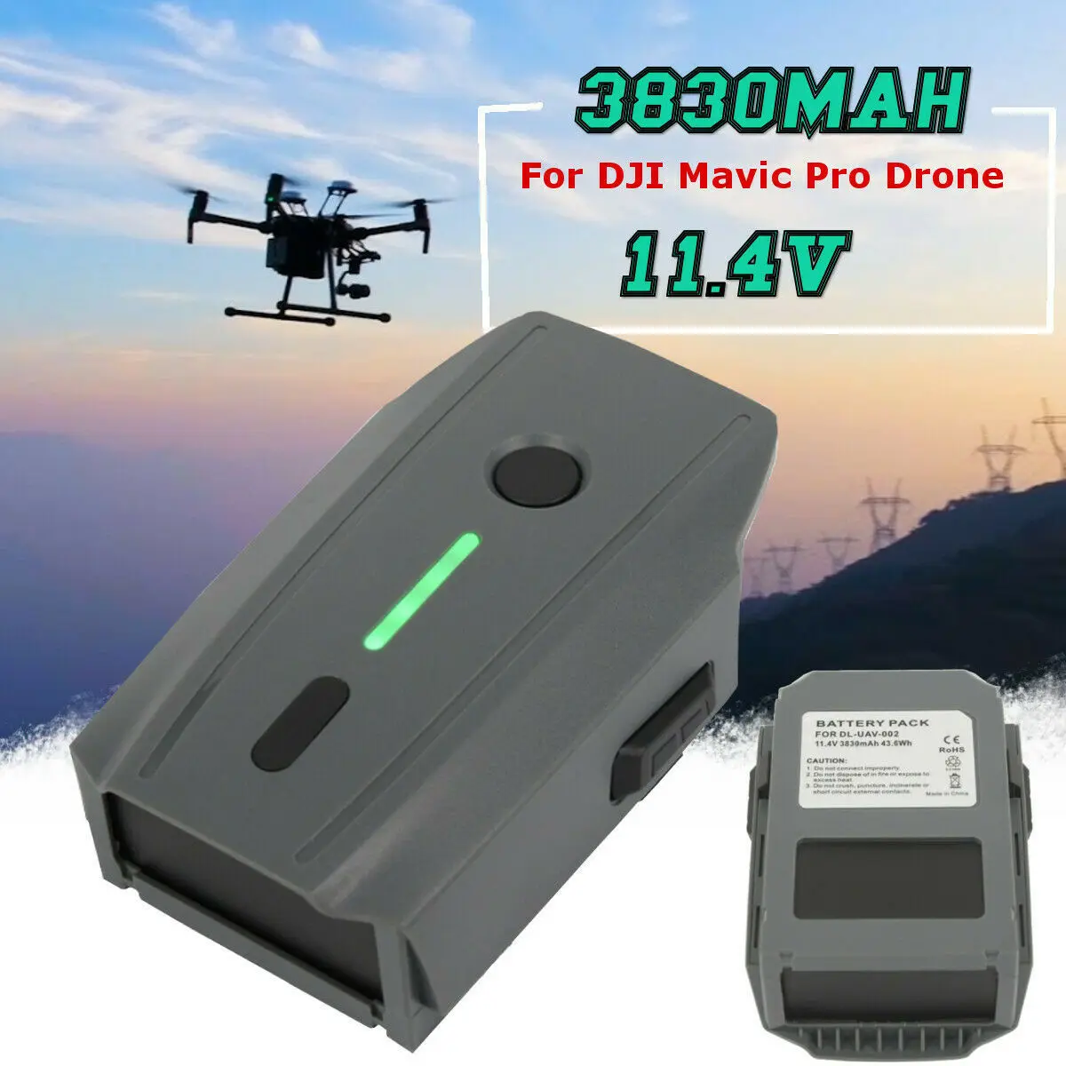 3830mAh 11,4 V Mavic Pro Drone Smart Flight Battery Max 22-min Flight литий-полимерный аккумулятор Flight Battery
3830mAh 11,4 V Mavic Pro Drone Smart Flight Battery Max 22-min Flight литий-полимерный аккумулятор Flight Battery