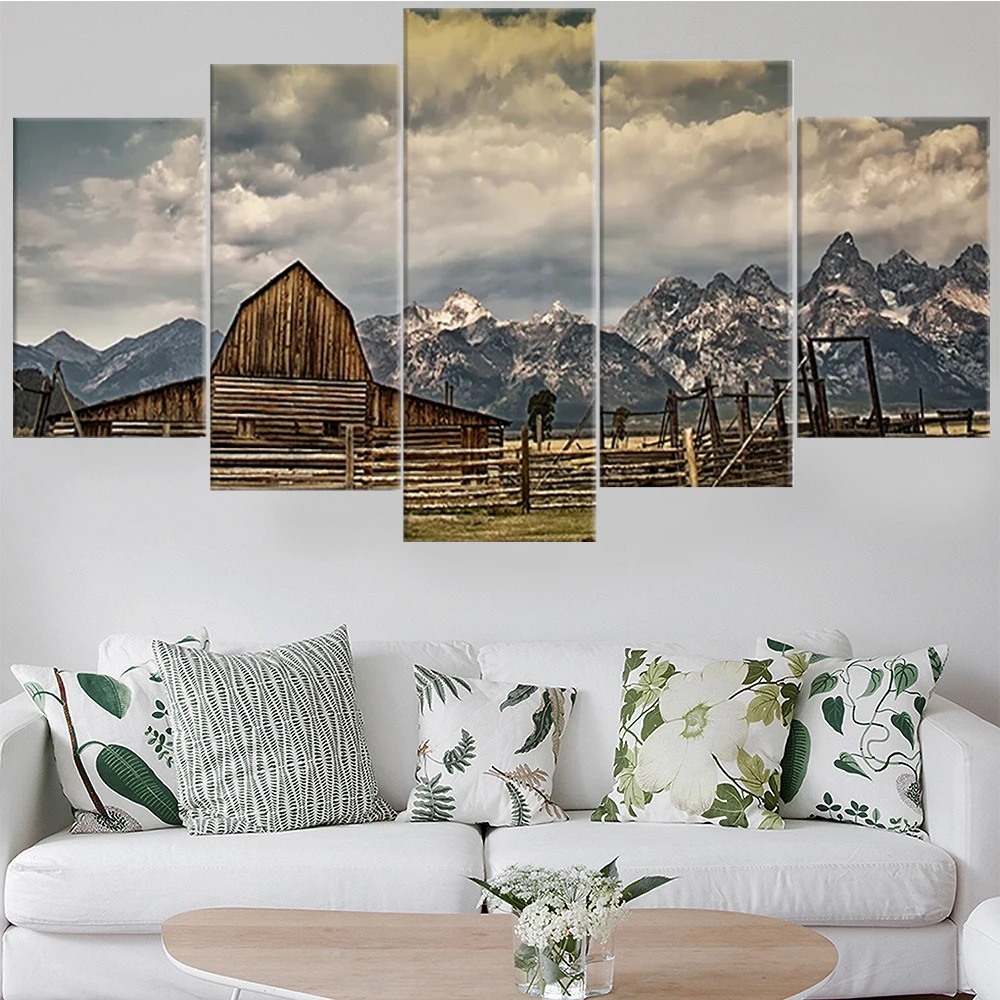 5 Pieces Wall Art Canvas Painting House Mountain Landscape Poster Modern Living Room Bedroom Home Decoration Modular Pictures
5 Pieces Wall Art Canvas Painting House Mountain Landscape Poster Modern Living Room Bedroom Home Decoration Modular Pictures