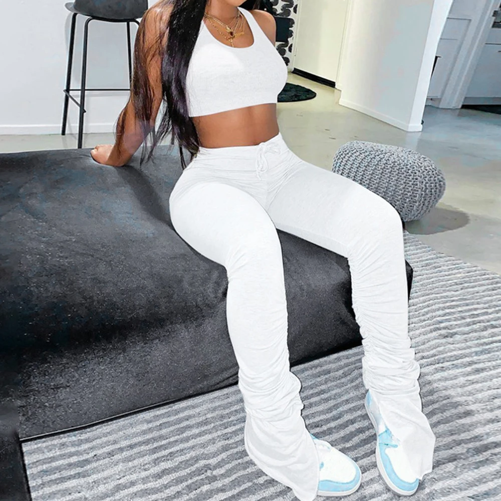 Sweatpants Women Flare Pants Ladies Stacked Joggers Pleated High Waist Trousers Split Bell Bottom Pants Female
Sweatpants Women Flare Pants Ladies Stacked Joggers Pleated High Waist Trousers Split Bell Bottom Pants Female