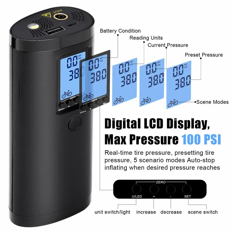 Smart Bike Electric Inflator Pump 12V Car Air Compressor Tyre Inflator Cordless Tire Air Pump for Bike Car Balls Swimming ring
Smart Bike Electric Inflator Pump 12V Car Air Compressor Tyre Inflator Cordless Tire Air Pump for Bike Car Balls Swimming ring