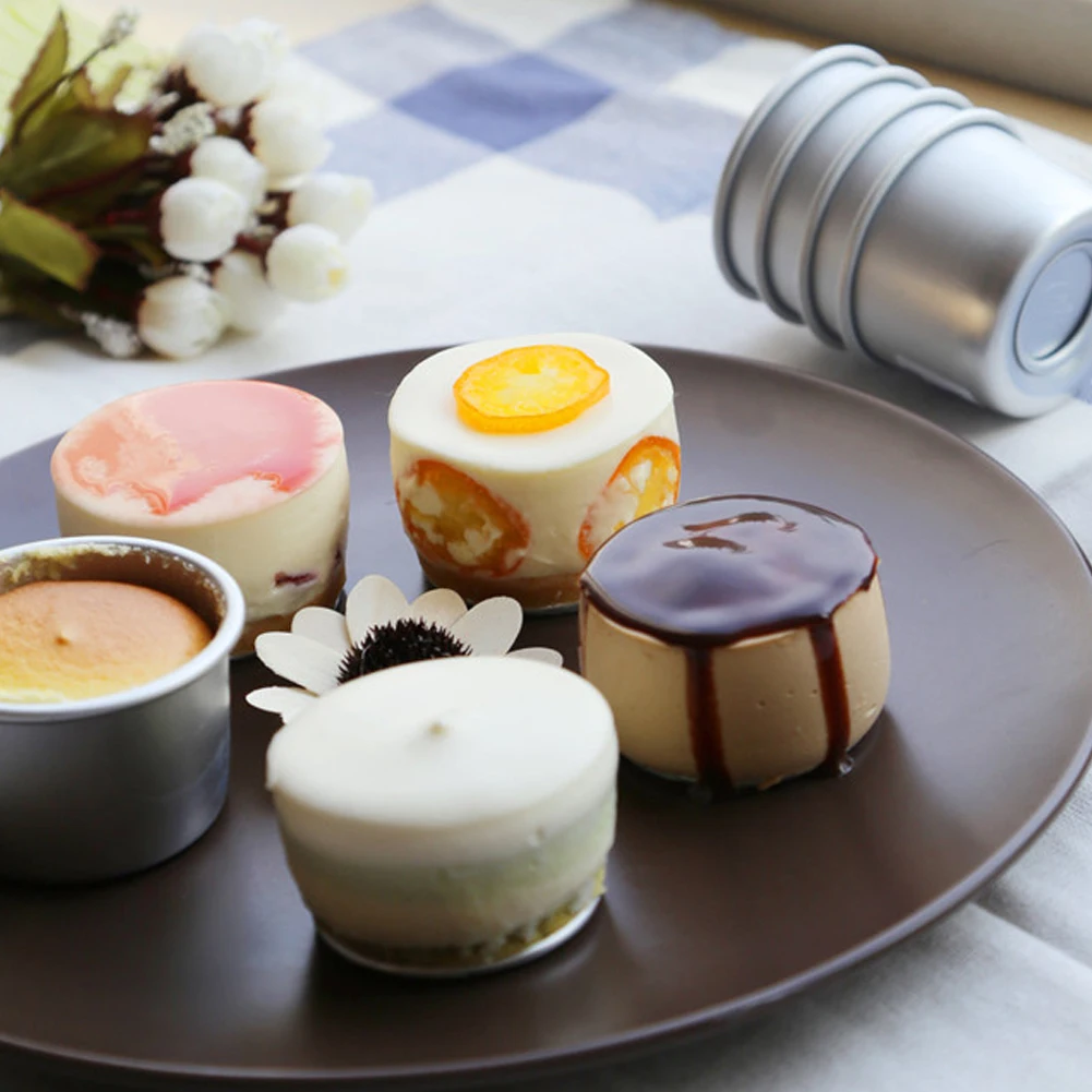 5pcs Set Mini Cake Baking Mold With Removable Bottom Helps You to Do Pudding and Small Size Cake Food Grade Aluminum Alloy
5pcs Set Mini Cake Baking Mold With Removable Bottom Helps You to Do Pudding and Small Size Cake Food Grade Aluminum Alloy