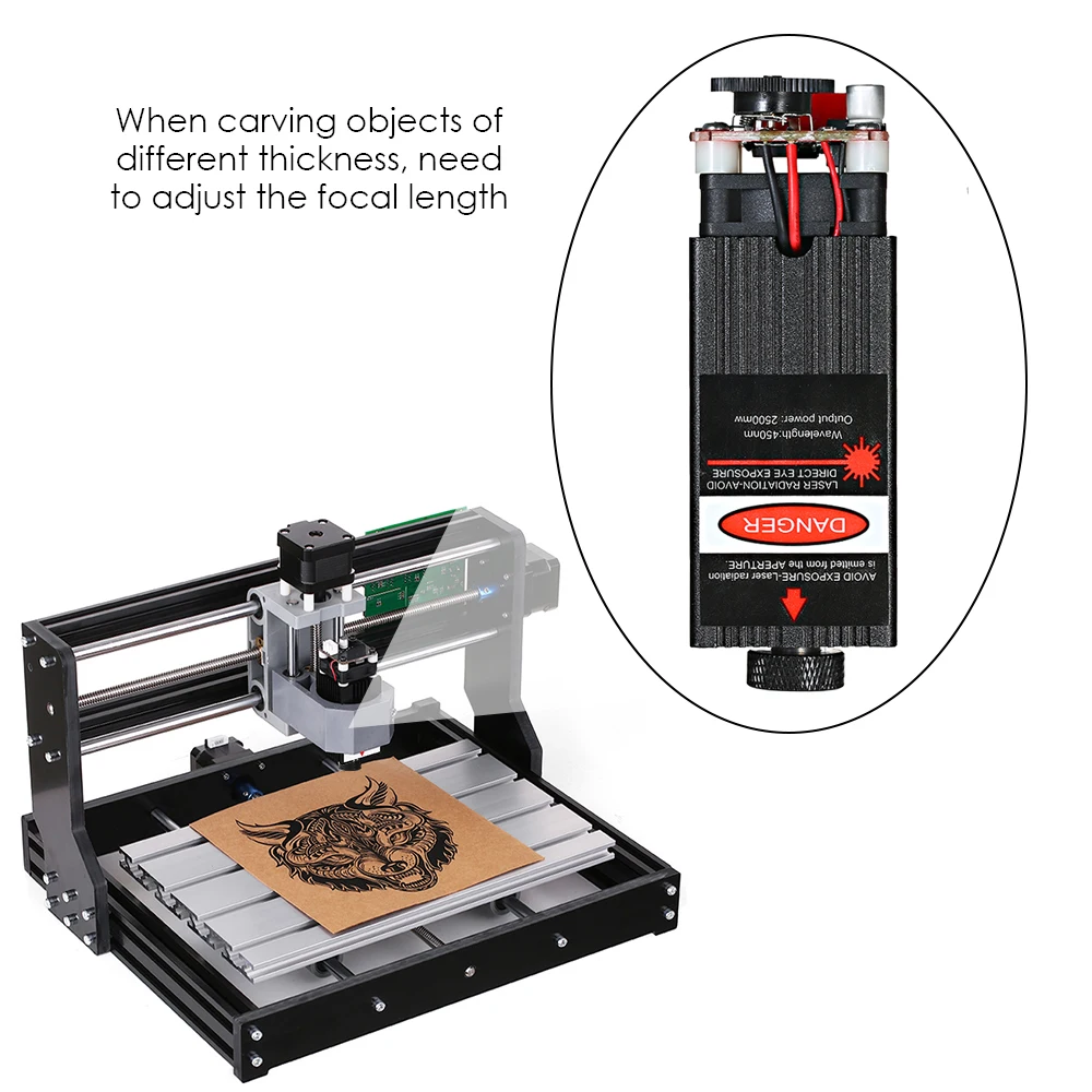 Laser Module 500mw / 405nm 500mw/ 2500mw/5500mw Focusable for CNC Engraving/ Laser Engraving