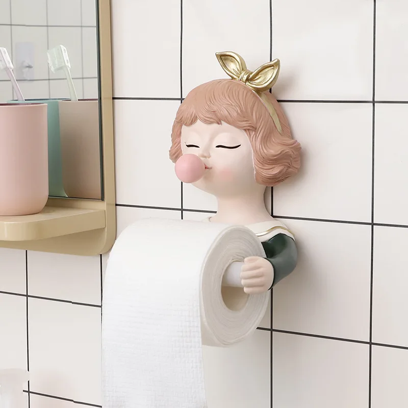 Resin Hotel Roll Tissue Kitchen Toilet Paper Holder Home Wall Mounted Cute Girl Office Punch Free Cartoon Self Adhesive Bathroom
Resin Hotel Roll Tissue Kitchen Toilet Paper Holder Home Wall Mounted Cute Girl Office Punch Free Cartoon Self Adhesive Bathroom
