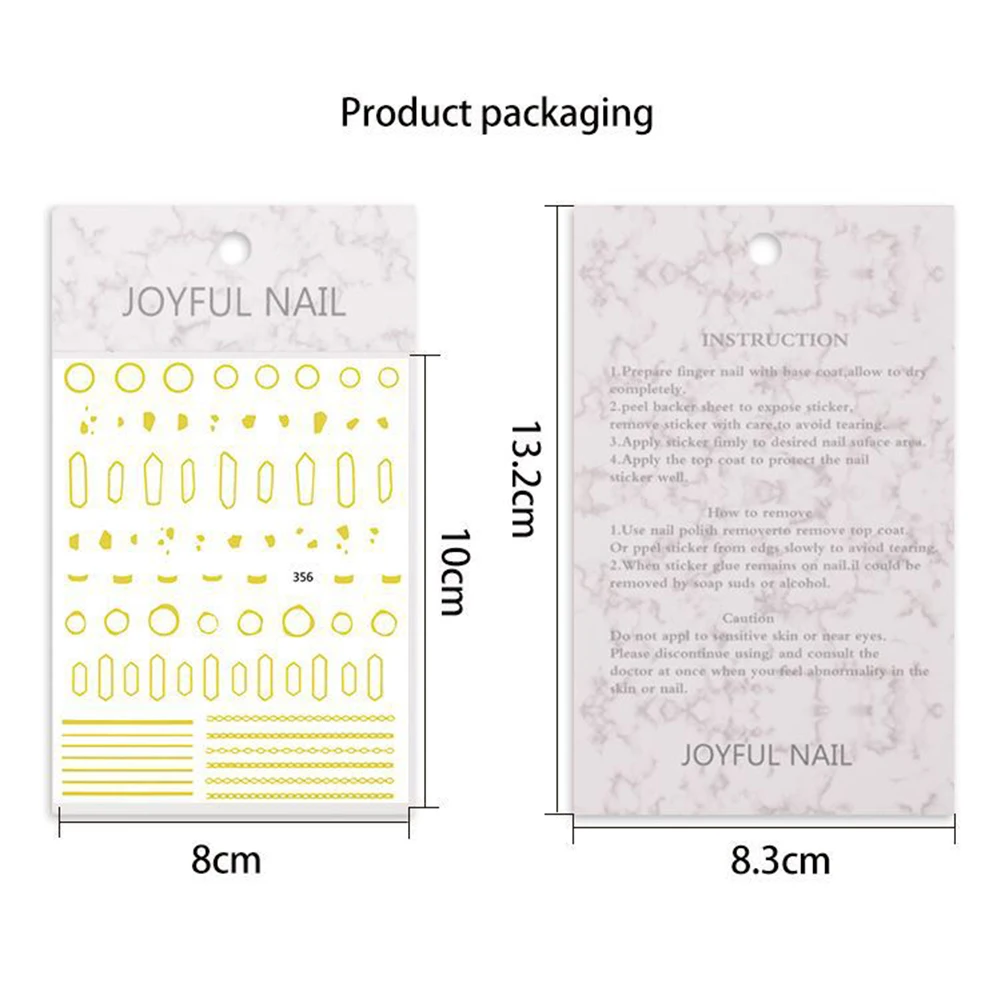 1 Sheet 3D Nail Stickers Self-adhersive Back Glue Geometric Bronzing Gold Lines Letter Word Nail Art Decorations Manicure Tools
1 Sheet 3D Nail Stickers Self-adhersive Back Glue Geometric Bronzing Gold Lines Letter Word Nail Art Decorations Manicure Tools