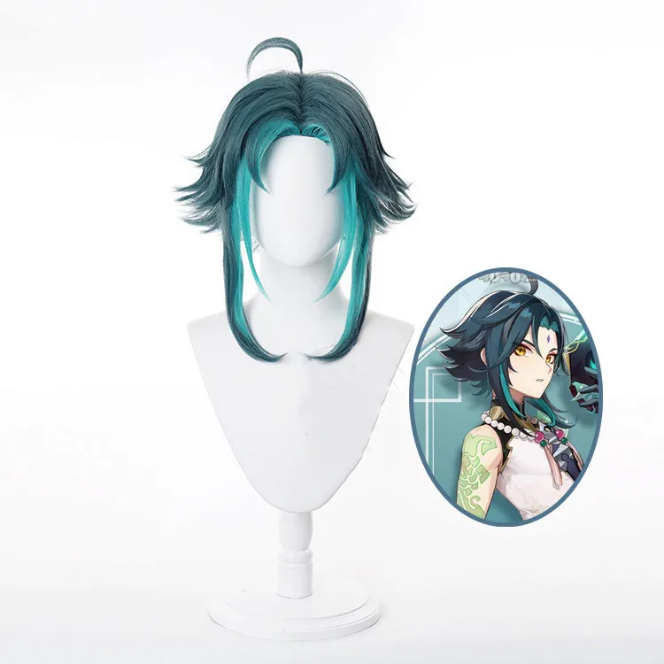 Genshin Impact Xiao Cosplay Men 40cm Green Mixed Wig Cosplay Anime Cosplay Wigs Heat Resistant Synthetic Wig+ Free Wig Cap
Genshin Impact Xiao Cosplay Men 40cm Green Mixed Wig Cosplay Anime Cosplay Wigs Heat Resistant Synthetic Wig+ Free Wig Cap