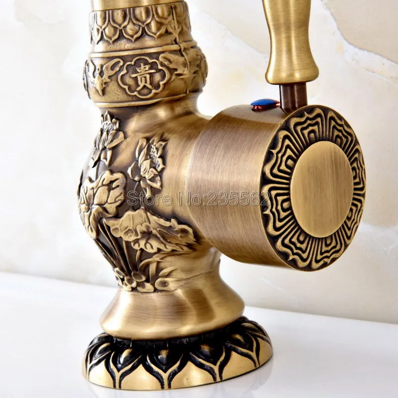 Antique Brass Swivel Spout Bathroom Sink Vessel faucet Basin Faucet Single Handle Hole Mixer Tap Lsf127
Antique Brass Swivel Spout Bathroom Sink Vessel faucet Basin Faucet Single Handle Hole Mixer Tap Lsf127