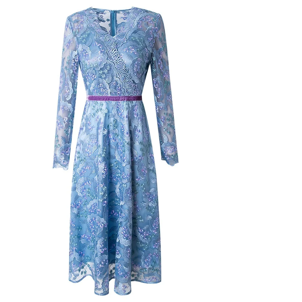 New 2021 Grace Women Spring Lace Summer Long Sleeve Dress Mesh Embroidery Dress Plus Code Womanliness Retro Flower Party Dresses
New 2021 Grace Women Spring Lace Summer Long Sleeve Dress Mesh Embroidery Dress Plus Code Womanliness Retro Flower Party Dresses