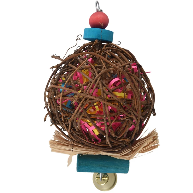 Large Bird Chewing Toys For Parrots Natural Rattan Ball Cage Toy Preening Toy For Bird Parrot African Greys Budgie Cockatiel Par
Large Bird Chewing Toys For Parrots Natural Rattan Ball Cage Toy Preening Toy For Bird Parrot African Greys Budgie Cockatiel Par
