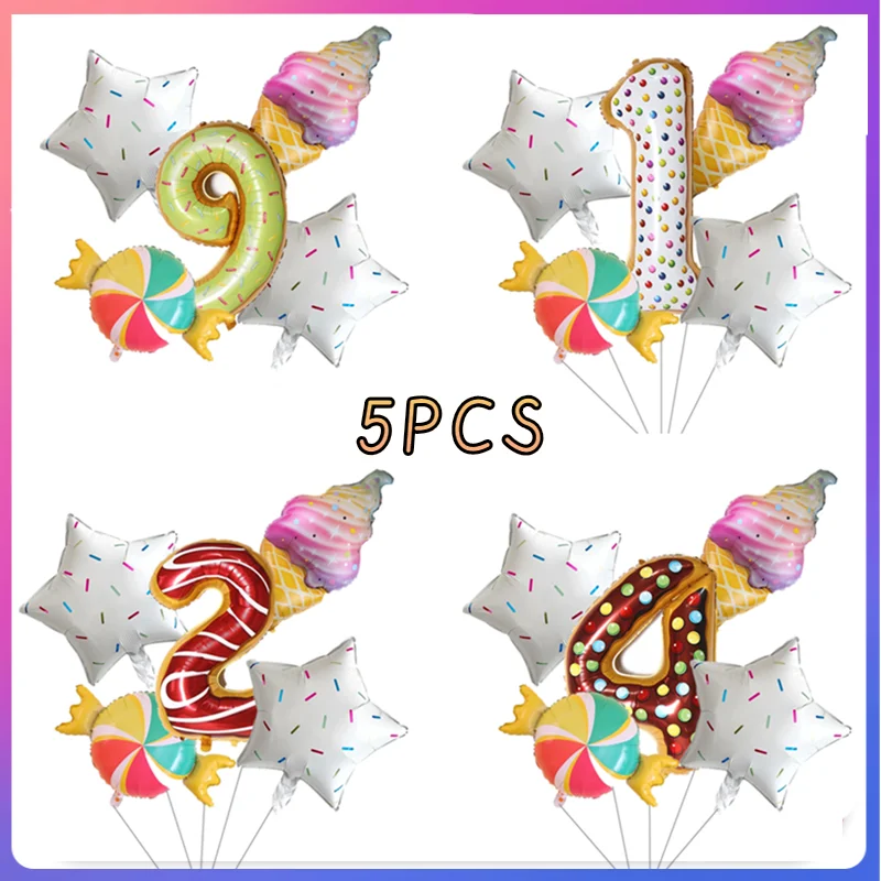 5 шт., воздушные шары из алюминиевой фольги 
5 шт., воздушные шары из алюминиевой фольги