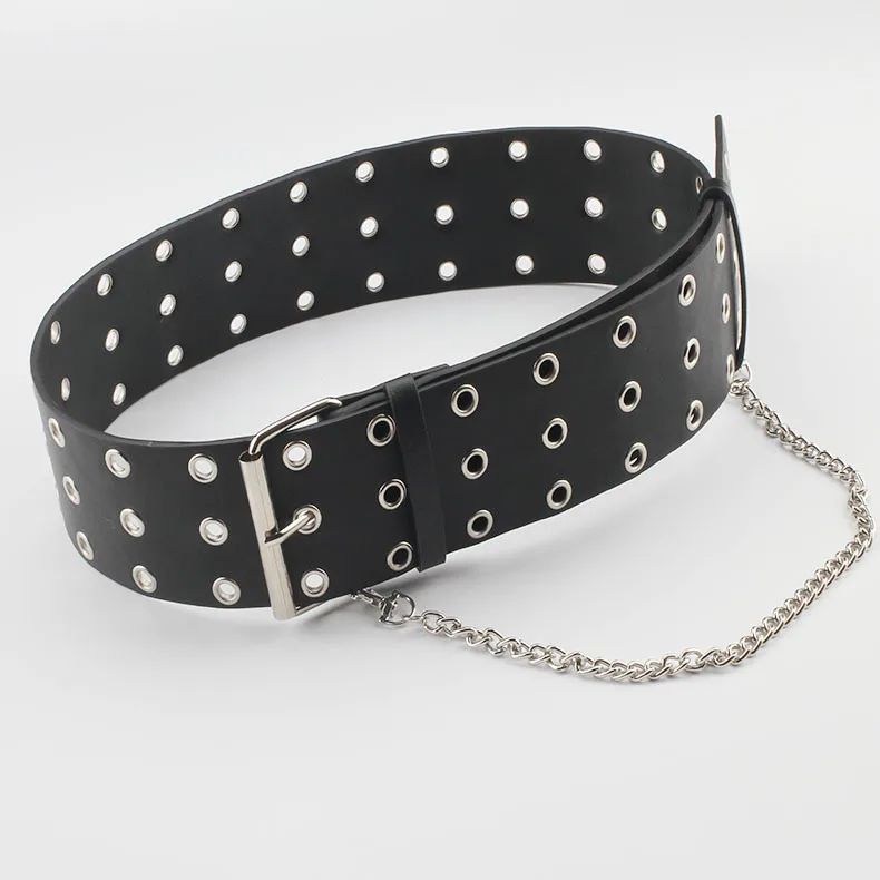 Ремень с петлями для одежды, женский ремень из искусственной кожи в стиле панк-рок для джинсов Trad 
Ремень с петлями для одежды, женский ремень из искусственной кожи в стиле панк-рок для джинсов Trad