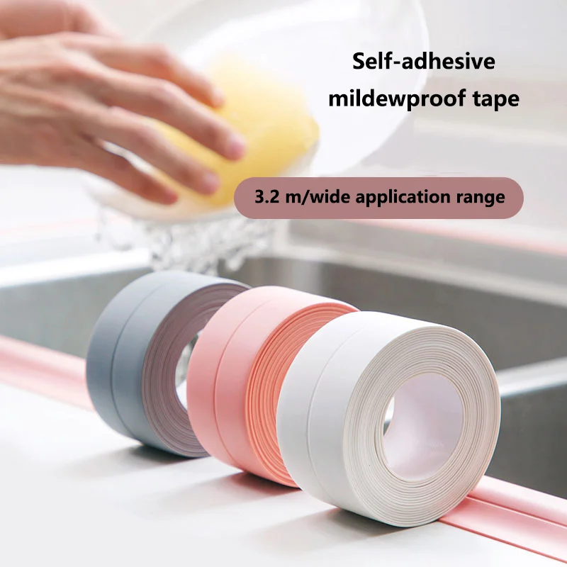 Kitchen Mildew-Proof Waterproof Tape Fissure Sealant Sink Bathroom Shower Room Self-Adhesive Tape Can Be Cut Sealing Washi Tape
Kitchen Mildew-Proof Waterproof Tape Fissure Sealant Sink Bathroom Shower Room Self-Adhesive Tape Can Be Cut Sealing Washi Tape