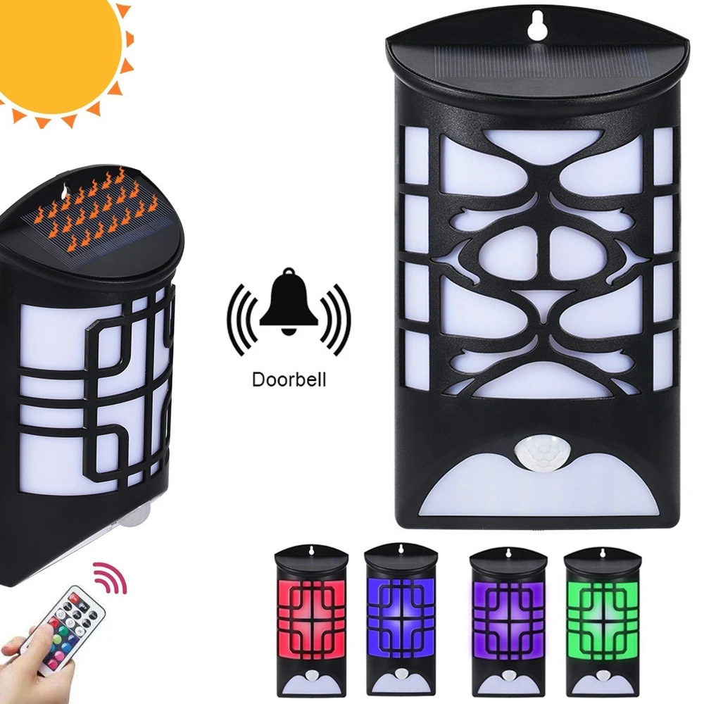 Солнечный RGB индукционный настенный светильник для человеческого тела красочная