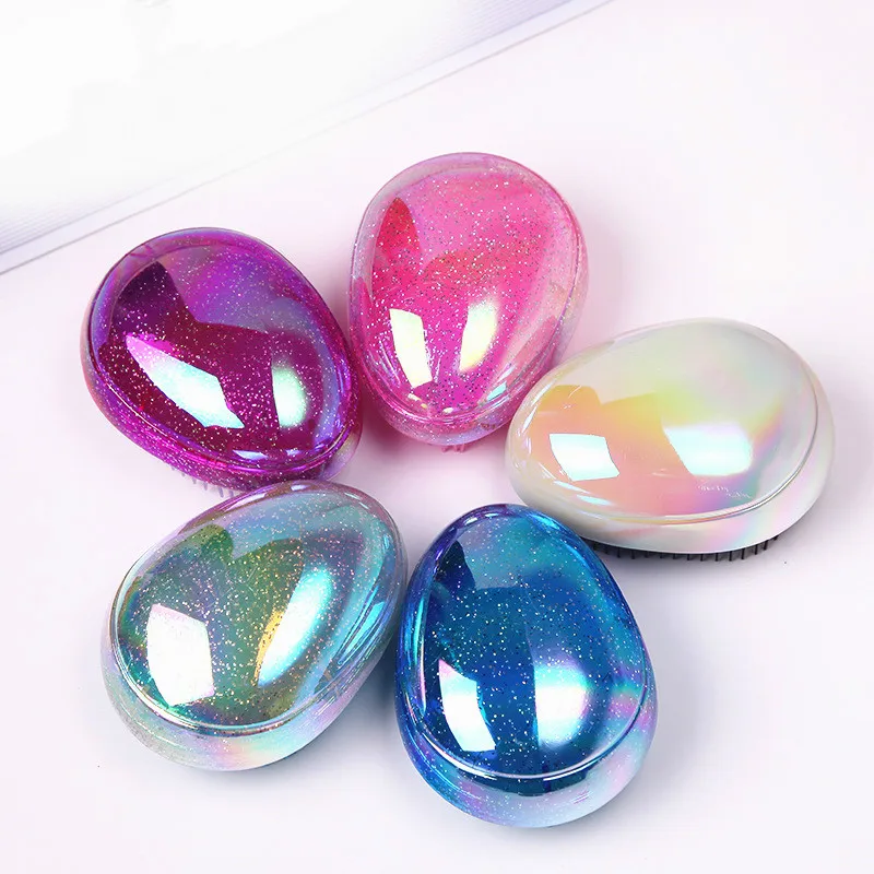 Anti Static Salon Egg Shape Glitter BlingBling Massage Hairbrush Tangle Hair Brush Styling Tools Hair Detangling Smoothing Comb
Anti Static Salon Egg Shape Glitter BlingBling Massage Hairbrush Tangle Hair Brush Styling Tools Hair Detangling Smoothing Comb