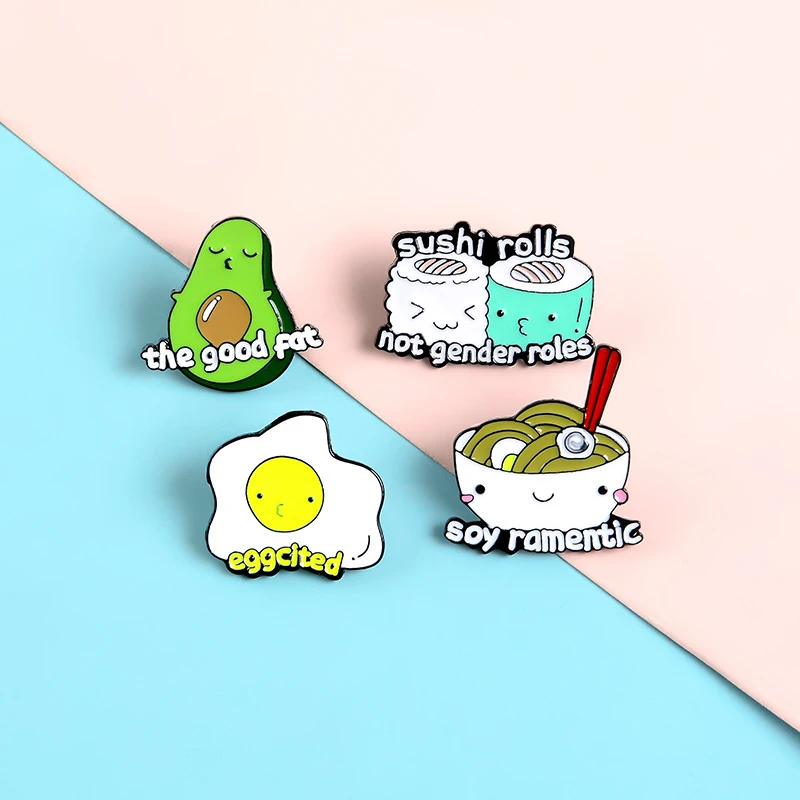 Cartoon Cute Food Brooch Simple All-match Exquisite Clothing Accessories Cartoon Avocado Sushi Roll Poached Egg Noodle Brooches
Cartoon Cute Food Brooch Simple All-match Exquisite Clothing Accessories Cartoon Avocado Sushi Roll Poached Egg Noodle Brooches