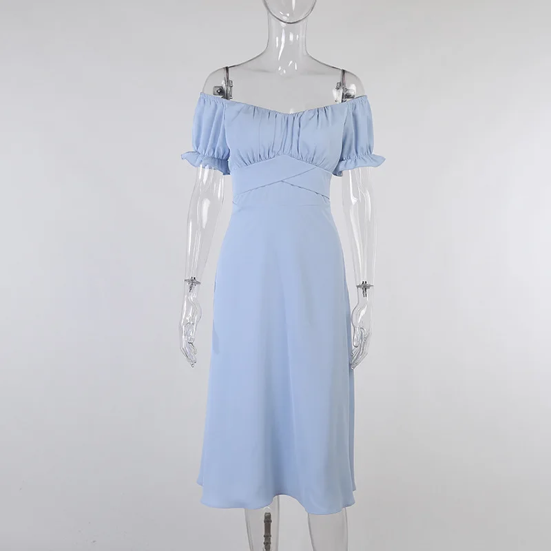 2021 Summer Women Long Dress New Pure Color Simple One Shoulder Short Ruffle Sleeve Slim Elegant Party Bodycon Vestidos Sj7691X
2021 Summer Women Long Dress New Pure Color Simple One Shoulder Short Ruffle Sleeve Slim Elegant Party Bodycon Vestidos Sj7691X
