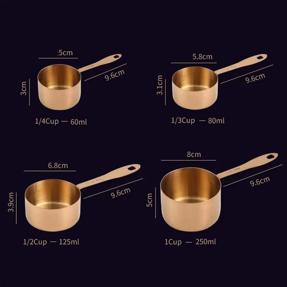 4 Pcs Stainless Steel Measuring Cups And Spoon Set Pouring Spouts & Mirror Polished For Baking Kitchen Cooking Utensils
4 Pcs Stainless Steel Measuring Cups And Spoon Set Pouring Spouts & Mirror Polished For Baking Kitchen Cooking Utensils