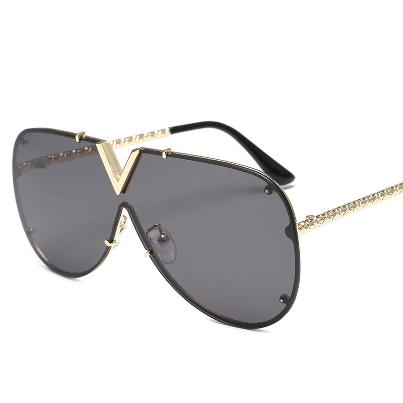 2021 Fashion Oversized Gradient Sunglasses Women Conjoined Lens Big Frame Sun Glasses Female Mirror Gold Frame Eyewear Shades
2021 Fashion Oversized Gradient Sunglasses Women Conjoined Lens Big Frame Sun Glasses Female Mirror Gold Frame Eyewear Shades