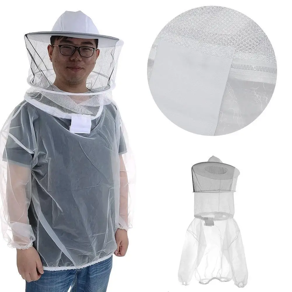 Hat Mesh Veils Smock Beekeepers Beekeeping Anti-Bee Half Body Protective Clothes Transparent Breathable Beekeeping Equipment
Hat Mesh Veils Smock Beekeepers Beekeeping Anti-Bee Half Body Protective Clothes Transparent Breathable Beekeeping Equipment