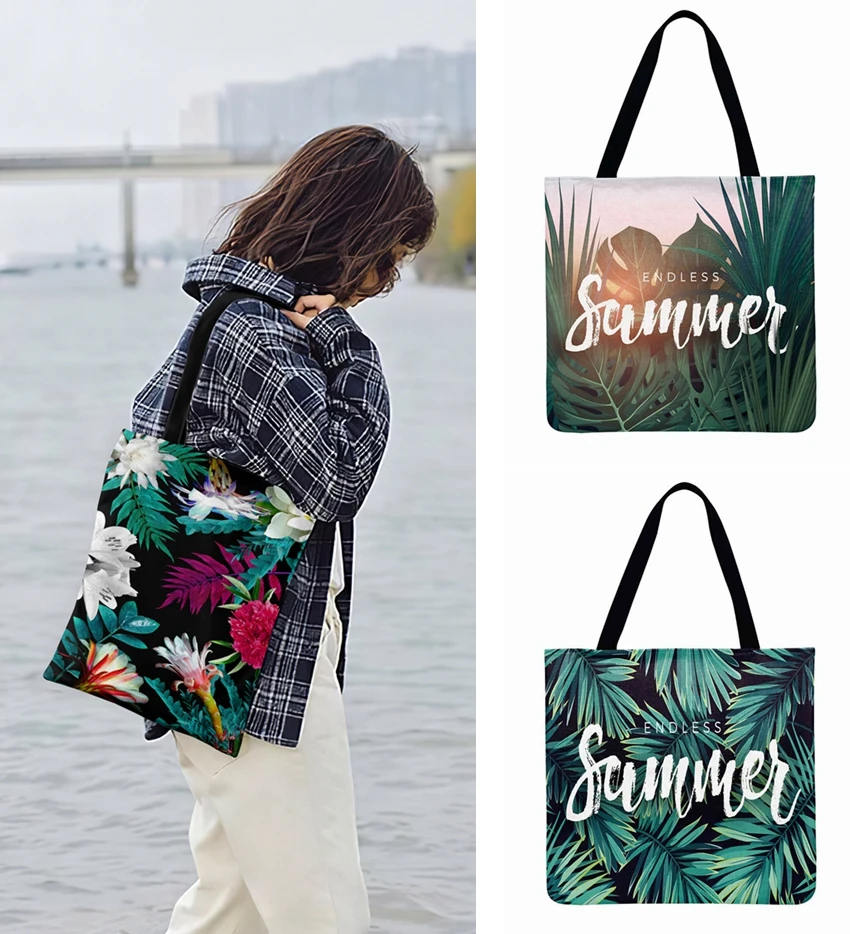 Endless Summer Outdoor Beach Bags Tropical Green Leaves Printed Tote Bag For Women Casual Tote Ladies Shoulder Bag Shopping Bag
Endless Summer Outdoor Beach Bags Tropical Green Leaves Printed Tote Bag For Women Casual Tote Ladies Shoulder Bag Shopping Bag