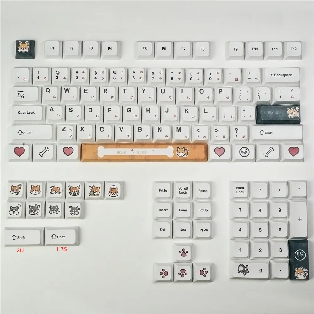Клавиши XDA с функцией сублимации 2U 1.75U Shift 6 25 для механической клавиатуры GH6064 68 96 87
