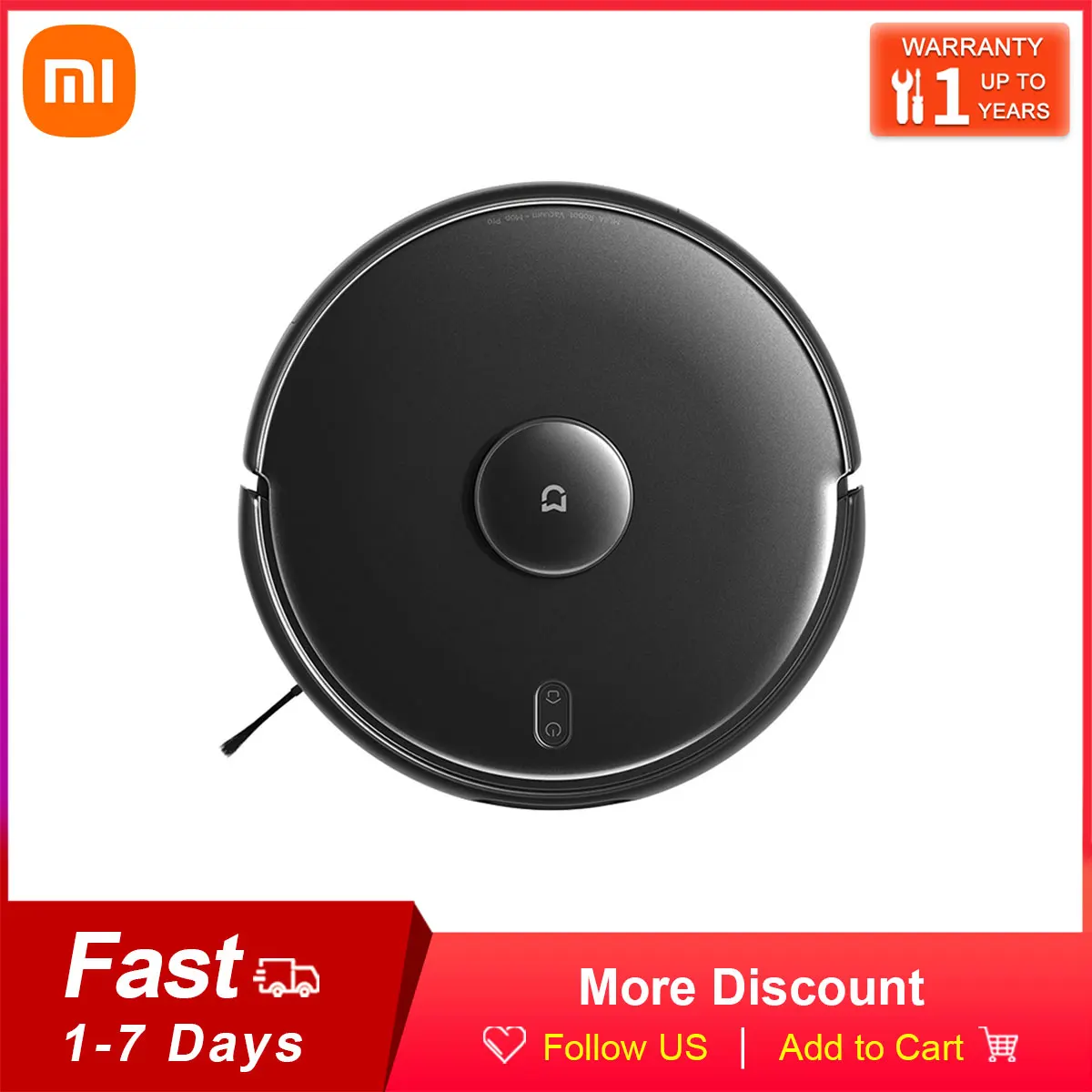 

XIAOMI MIJIA Robot Vacuum Mop Pro MJSTS1 4000PA LDS 3D TOF VSLAM Sweeping Washing Mopping Cleaner for Home Smart Map Mihome App